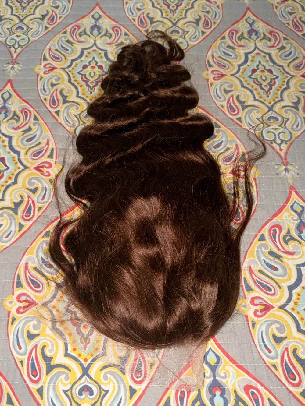 Chestnut Brown Lace Front Wig - Sleek Natural Shine